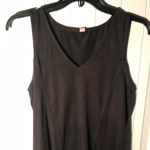 Black suede tank top